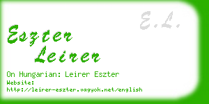 eszter leirer business card